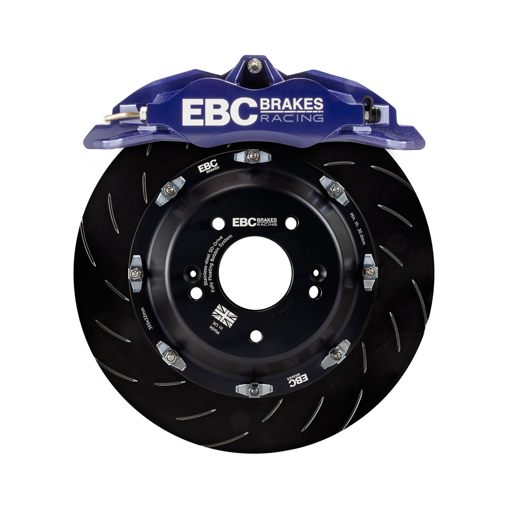 EBC Racing 04-09 Honda S2000 AP2 Blue Apollo-4 Calipers 330mm Rotors Front Big Brake Kit
